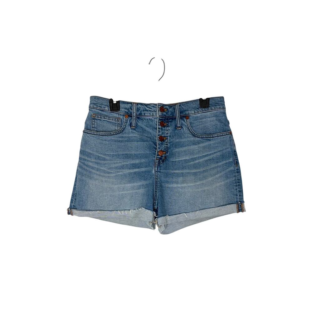 Madewell High Rise Denim Shorts Button Front Edition Women’s Sz 30 Stretch EUC